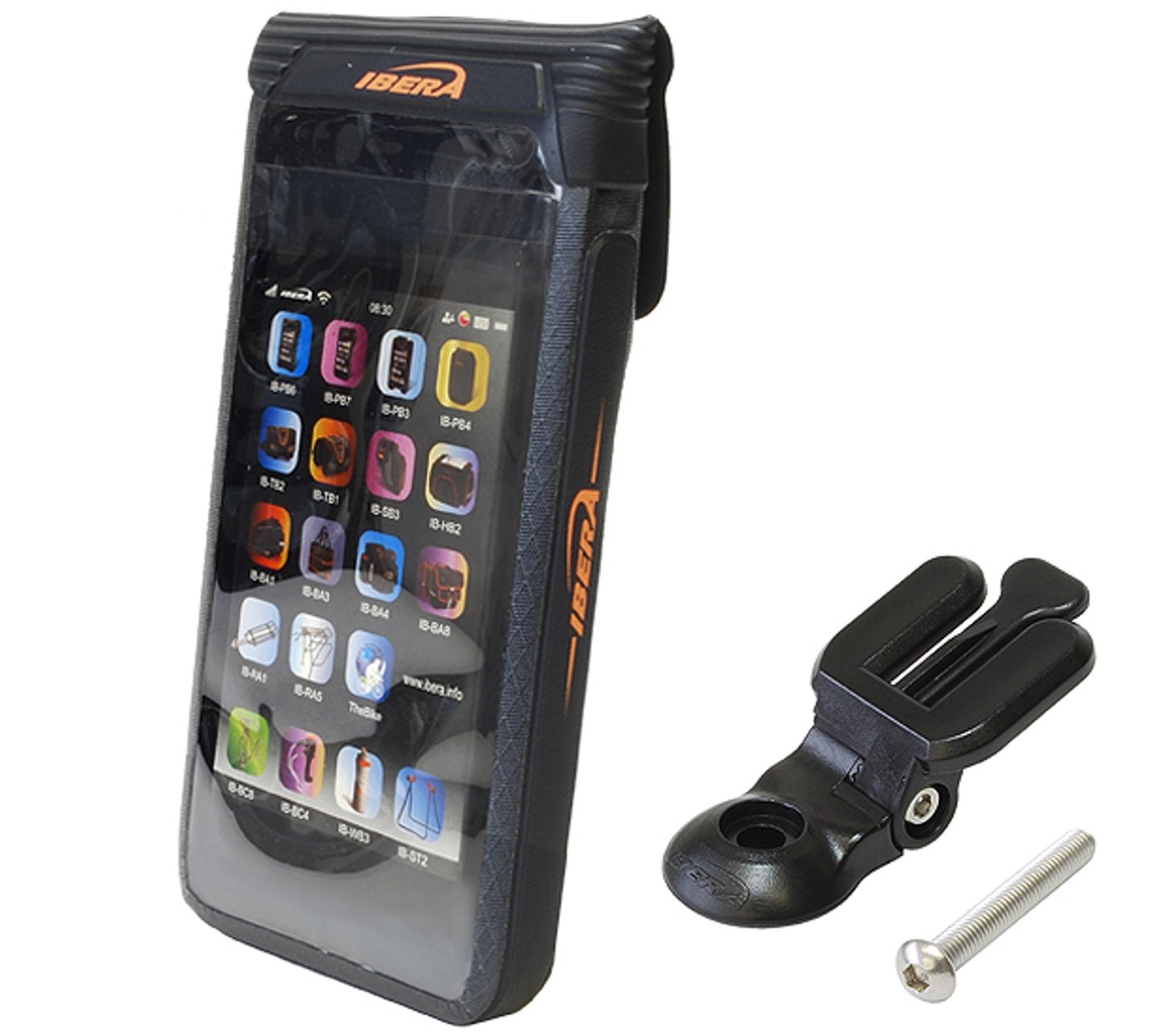 IBERA iPhone5用 自転車取付ケース カーボン調 ブラック 縦横対応 Amazon | IBERA(イベラ) スマートフォンケース・ステム IB-PB16+